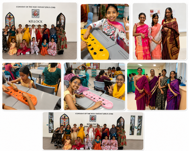 Students doing activities together.